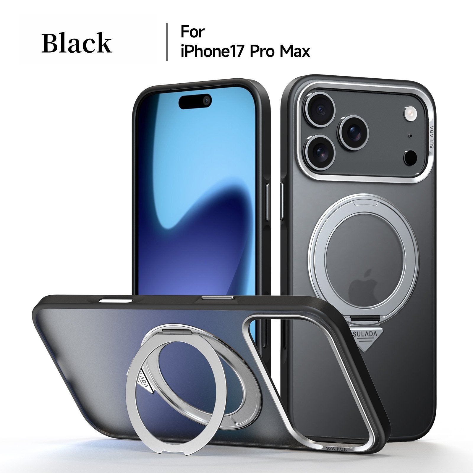 [Made for iPhone 17 Series]Skin-friendly 360° rotating stand case for iPhone 17 series