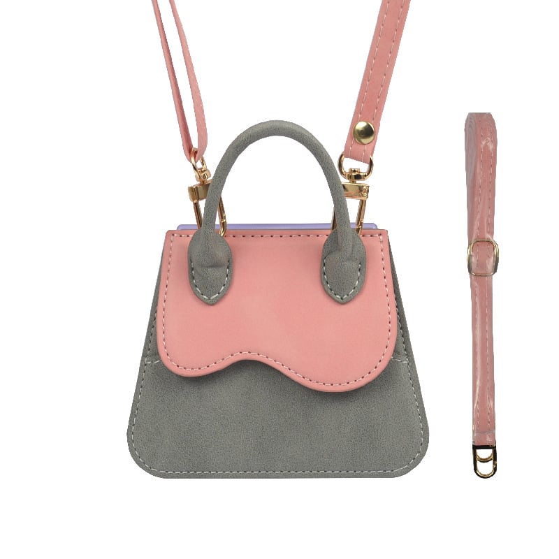 Luxury Leather Handbag Flip Phone Case For Galaxy Z Flip 7/6/5/4/3 with Crossbody Lanyard