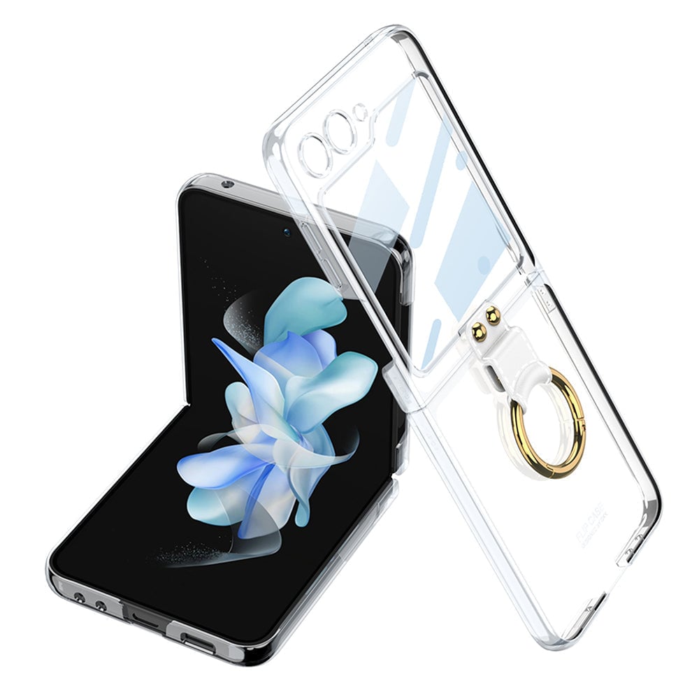 Phantom Plating Anti-drop Ring Bracket Case for Galaxy Z Flip 5 and Galaxy Z Flip 6[Shell and membrane integrated]