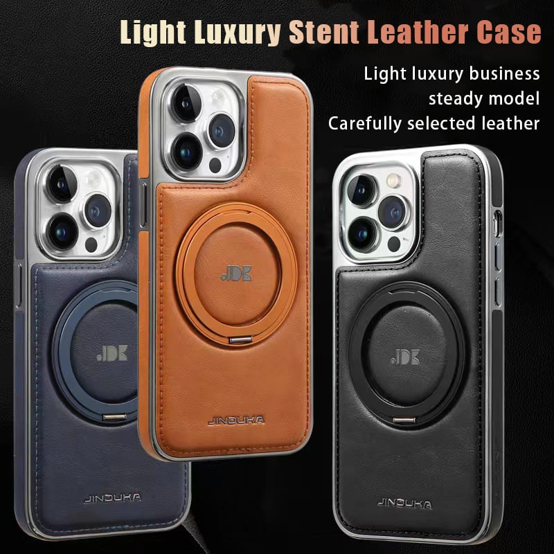 iPhone MagSafe Series | 360° Rotating Stand Leather Case for iPhone16/15/14/13 Series