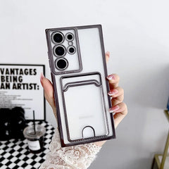 📱💳Transparent Card Holder Phone Case for Galaxy S24/S23/S22/S21 Series