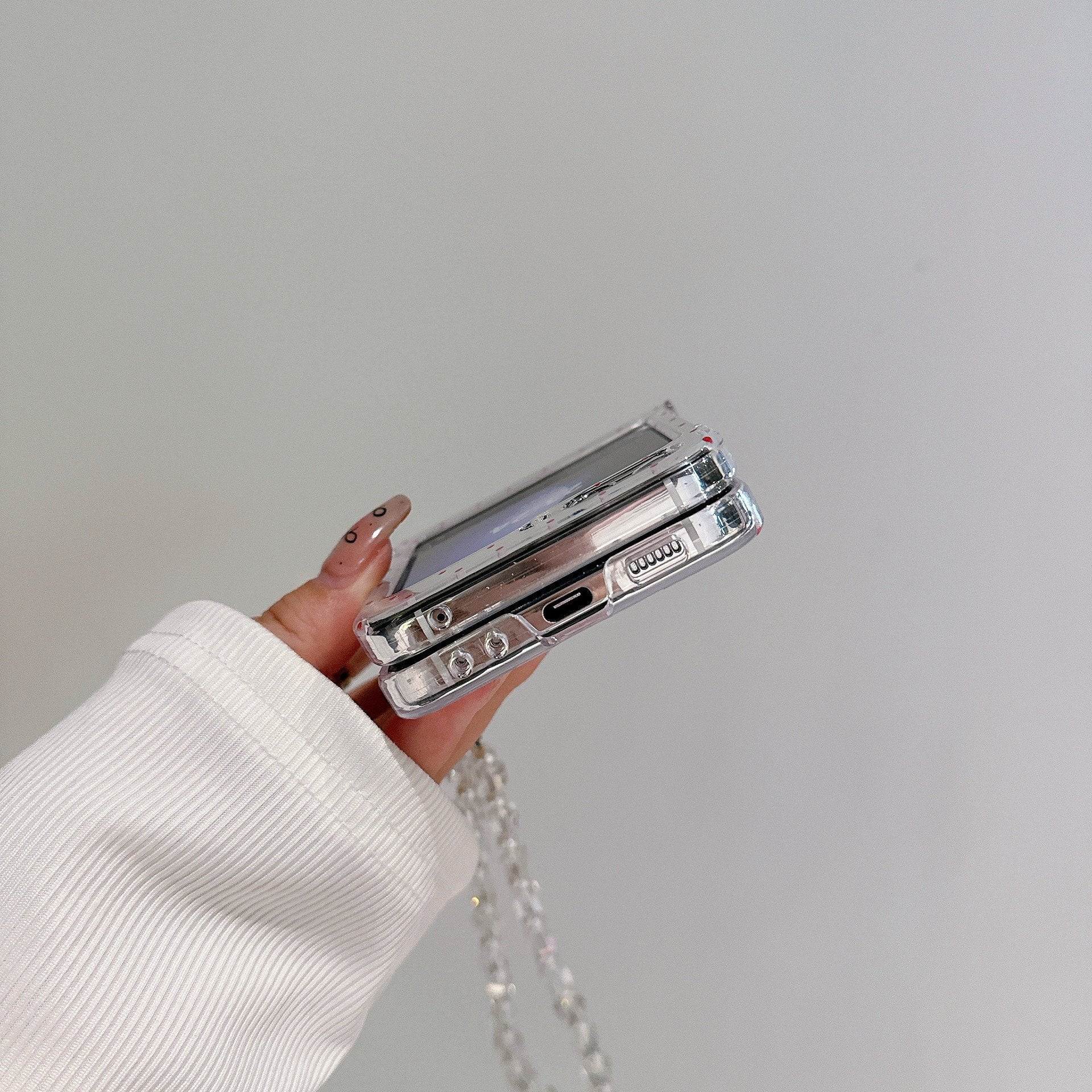 [🎀New🌸]Feather Yarn Red Polka Dot Bowknot Mobile Phone Case For Galaxy Z Flip 3/Galaxy Z Flip 4/Galaxy Z Flip 5/Galaxy Z Flip 6