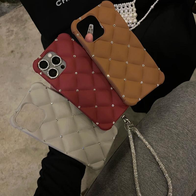 High-end rhinestones for Apple phone cases, full-diamond hand chains, trendy styles