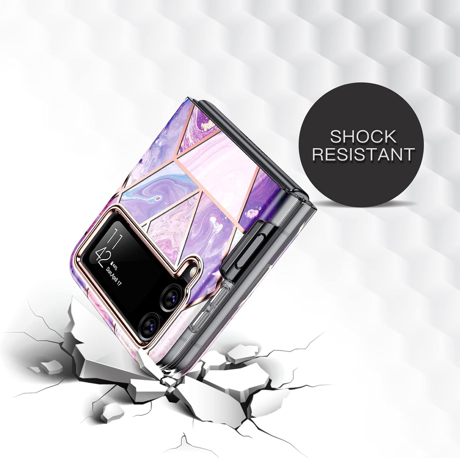 Marble Pattern Phone Case For Galaxy Z Flip 3 / Galaxy Z Flip 4 / Galaxy Z Flip 5 / Galaxy Z Flip 6