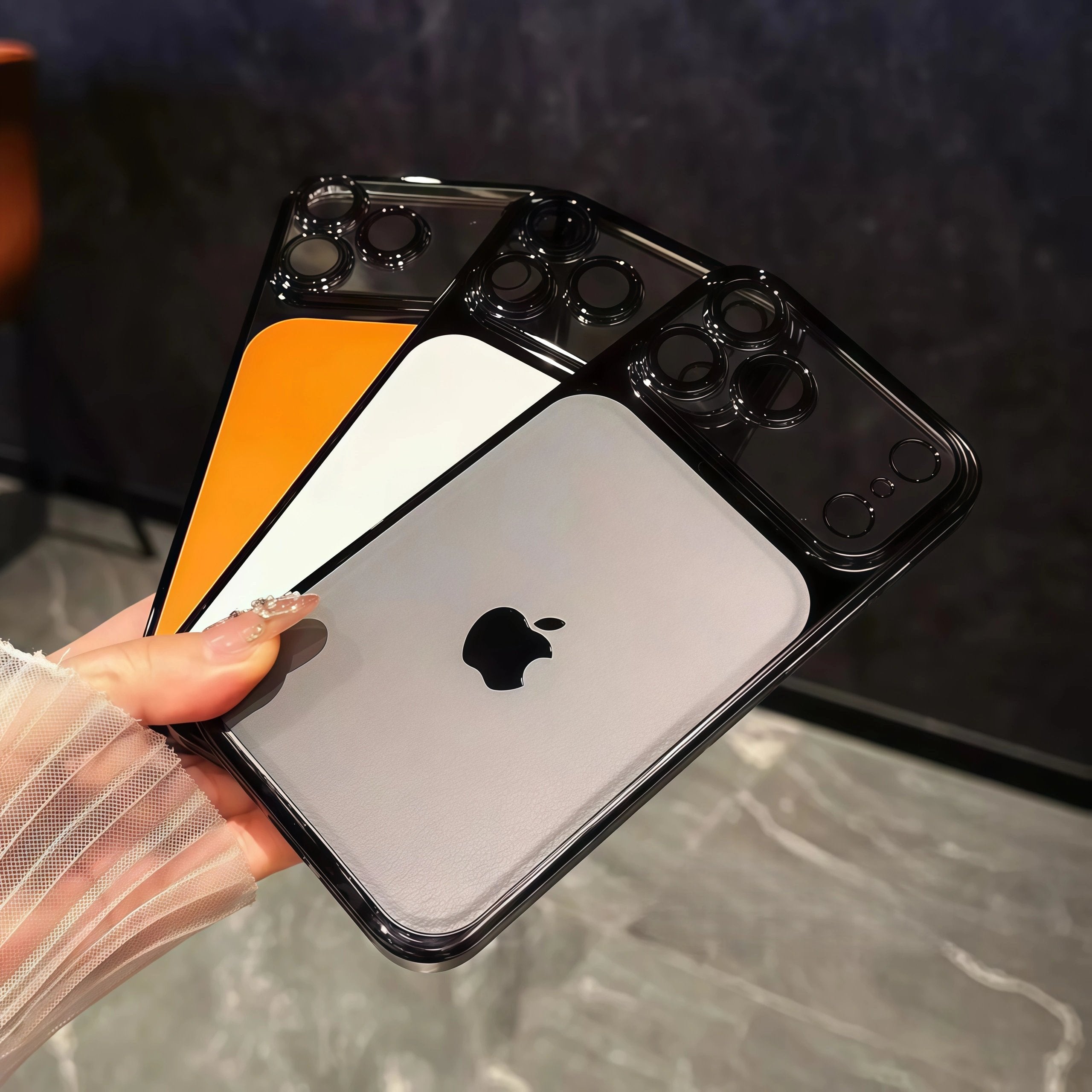 Ultra-thin PC leather case for iPhone 17 Pro Max