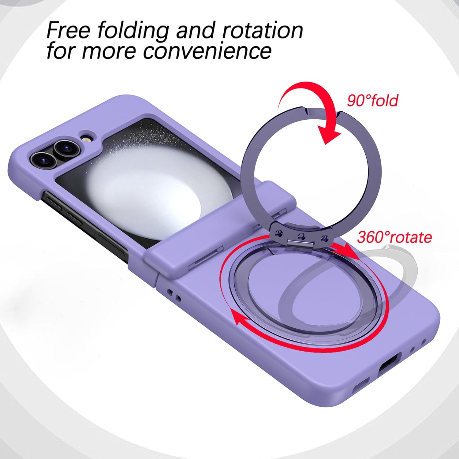 Full Coverage Hinge Shockproof Phone Case For Galaxy Z Flip 3/Galaxy Z Flip 4/Galaxy Z Flip 5/Galaxy Z Flip 6