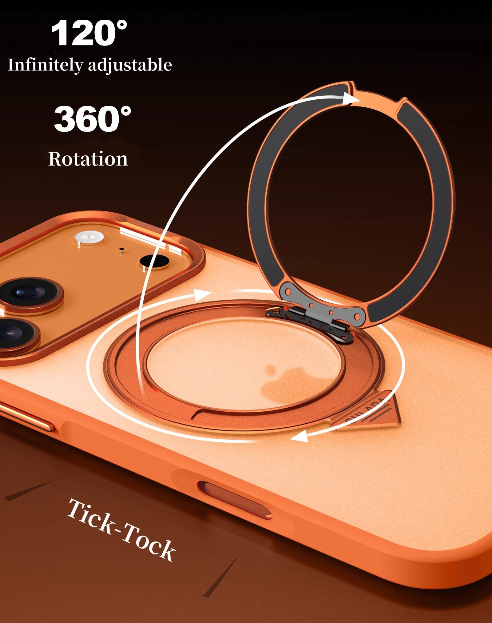 [Made for iPhone 17 Series]Skin-friendly 360° rotating stand case for iPhone 17 series