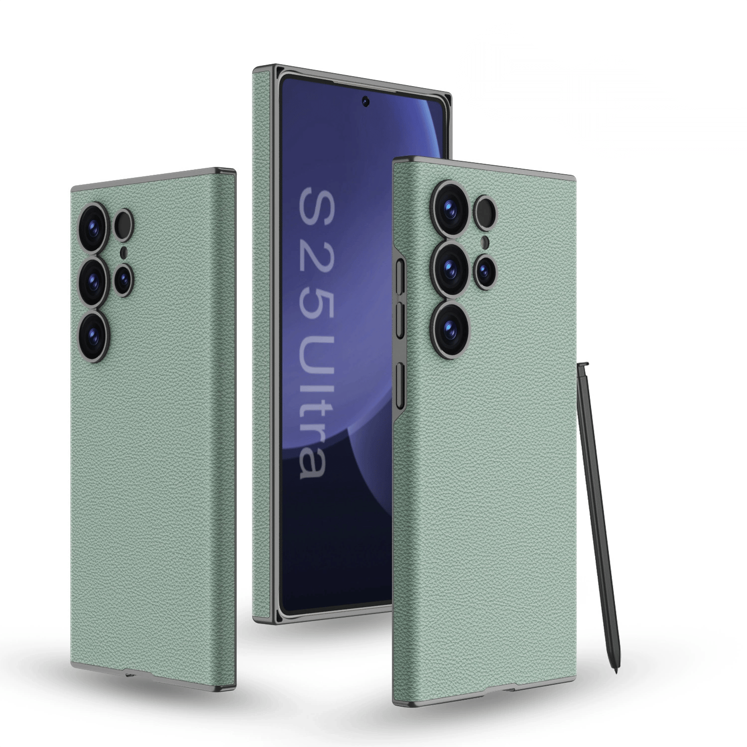 Skin-Feeling Plain Leather Full-Edge Curved Case For Galaxy S25 Ultra, Drop-Proof And Thin Mobile Phone Case(Only Case)