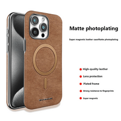 Matte Premium Leather iPhone Case