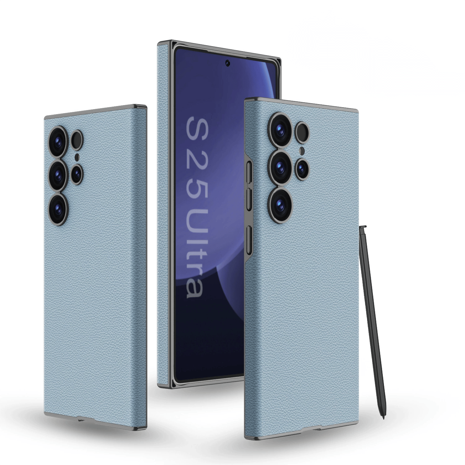 Skin-Feeling Plain Leather Full-Edge Curved Case For Galaxy S25 Ultra, Drop-Proof And Thin Mobile Phone Case(Only Case)