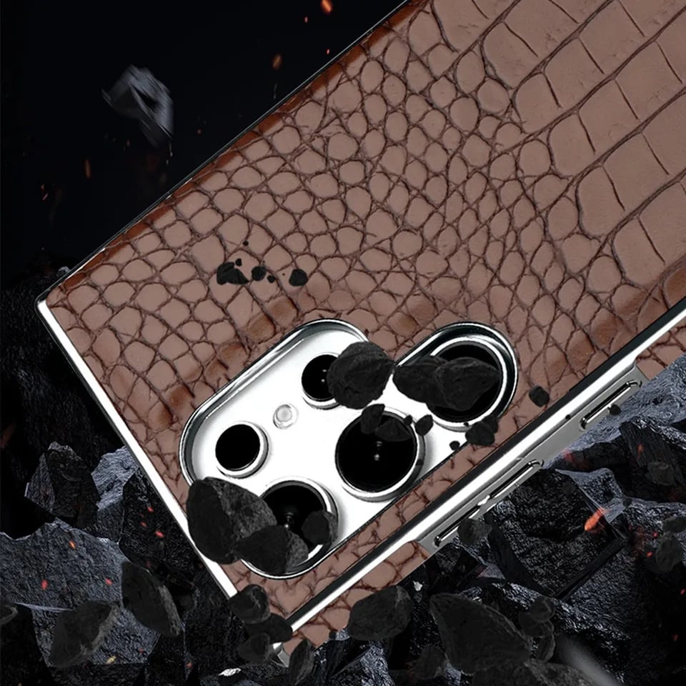 SentimentvalueTM Leather Phone Case, Premium Crocodile Leather Texture Magnetic Stand Phone Case For Samsung Galaxy S25 S24 S23 Series