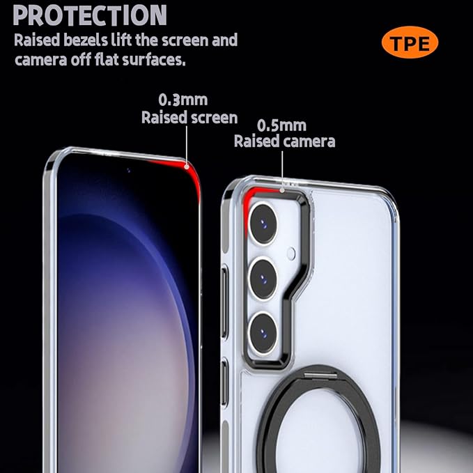 Metal Magnetic Bracket Anti-fall Protective Phone Case For Galaxy S23/S24 Series