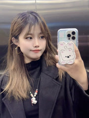 Cute frosted 2-in-1 drop-proof phone case for Apple 16/15/14/13 series