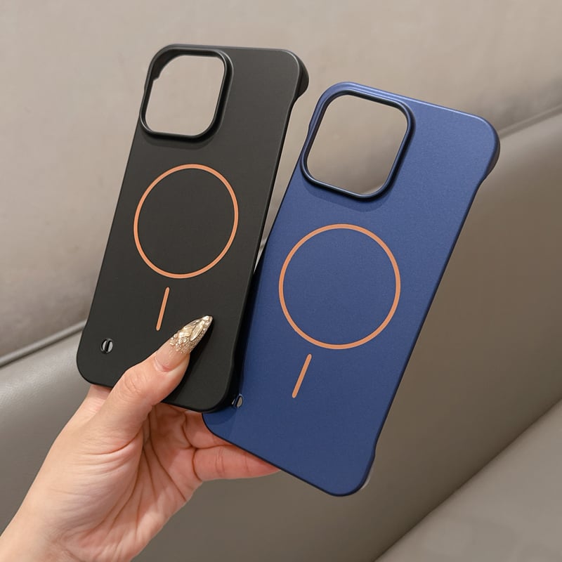 SentimentvalueTM Ultra-thin Frosted Borderless Magnetic Thin Ring Mobile Phone Case Suitable For iPhone 16/15/14/13/12 Series