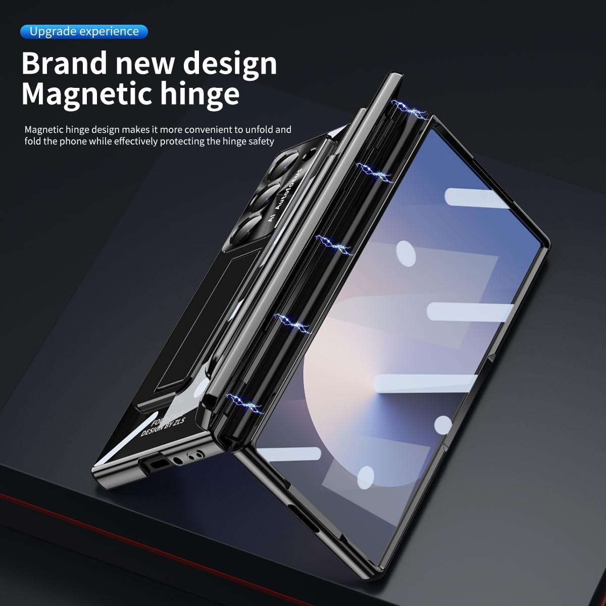 Suitable For Galaxy Z Fold 3/Galaxy Z Fold 4/Galaxy Z Fold 5/Galaxy Z Fold 6 | Transparent Case Phone Case with Pen Holder & Pen