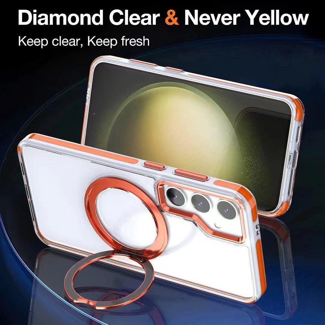 Metal Magnetic Bracket Anti-fall Protective Phone Case For Galaxy S23/S24 Series