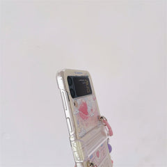 Cute retro phone case for Galaxy Z Flip 3/Galaxy Z Flip 4/Galaxy Z Flip 5/Galaxy Z Flip 6, hinged full cover case