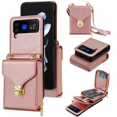 Mobile phone protective case with lanyard, crossbody, zipper card wallet for Galaxy Z Flip 3/Galaxy Z Flip 4/Galaxy Z Flip 5/Galaxy Z Flip 6