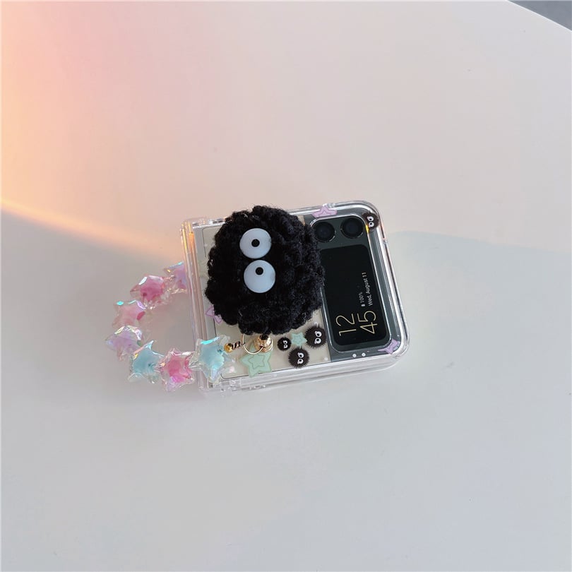 Cute Cartoon Briquettes Phone Case For Galaxy Z Flip 3 / Galaxy Z Flip 4 / Galaxy Z Flip 5 / Galaxy Z Flip 6