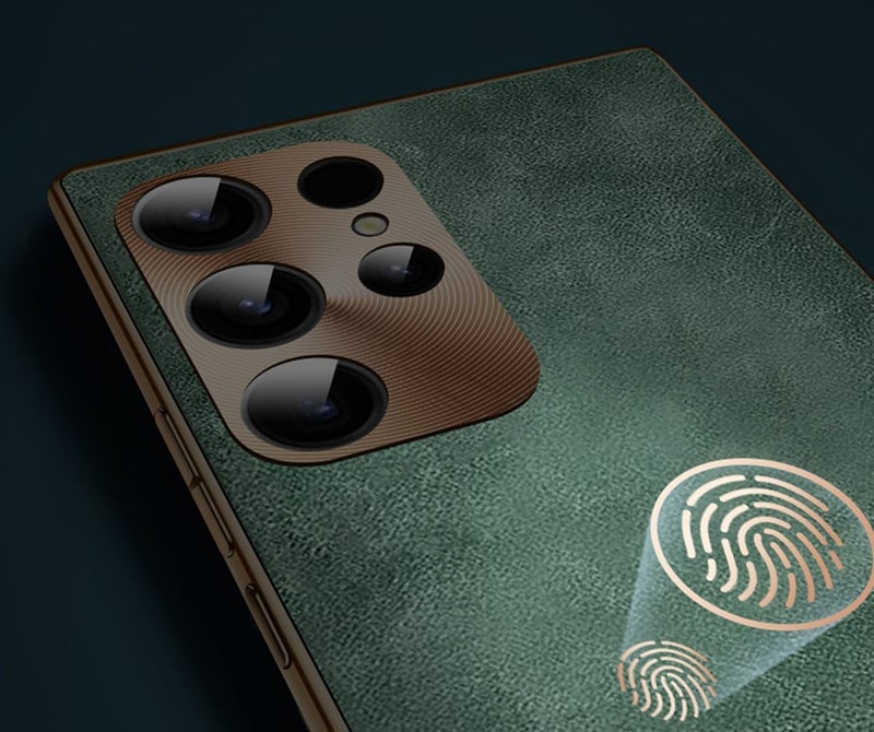 Samsung Galaxy S22 S23 S24 Series | High-End Luxury Metal Lens Leather Phone Case