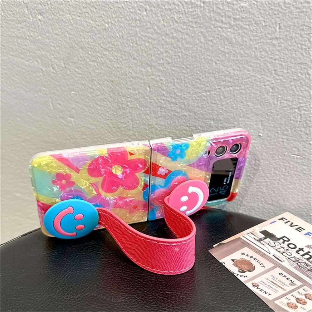 Graffiti Oil Painting Flower Phone Case For Galaxy Z Flip 3/Galaxy Z Flip 4/Galaxy Z Flip 5/Galaxy Z Flip 6