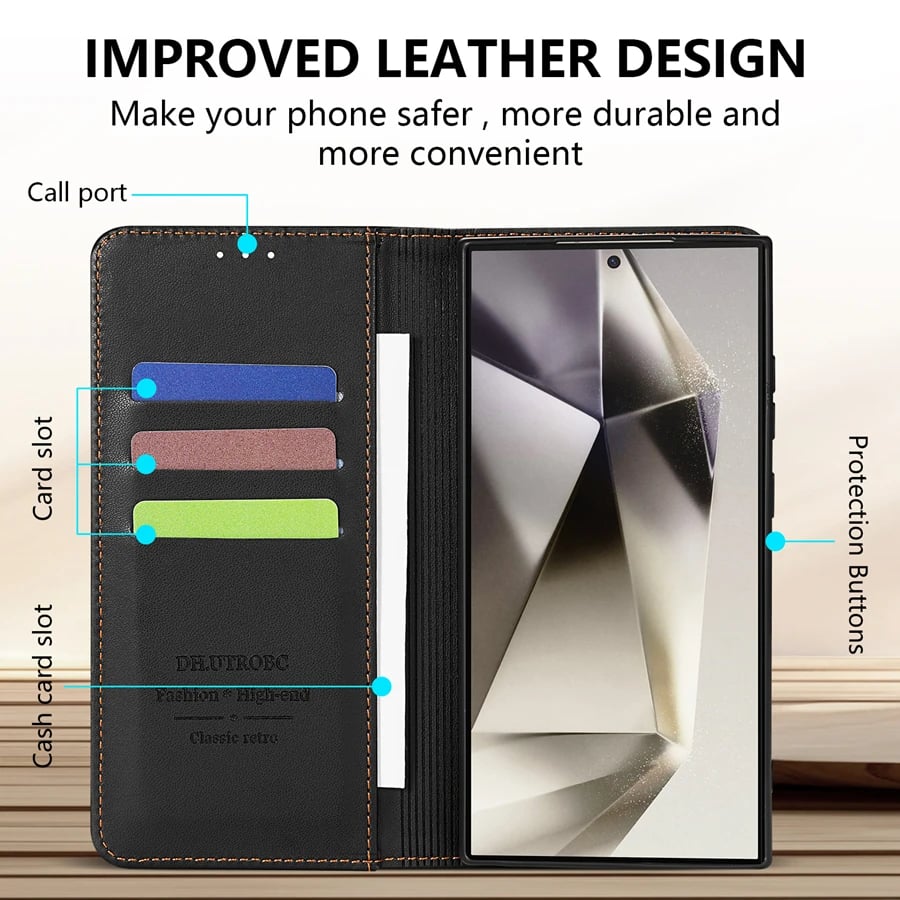 Flip Wallet Card Case for Galaxy S24/S23/S22/S21/S20/S10 Series