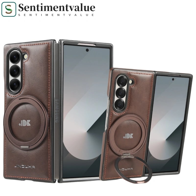 SentimentvalueTM 360° Rotating Stand Leather Case For Galaxy Z Fold 3/Galaxy Z Fold 4/Galaxy Z Fold 5/Galaxy Z Fold 6