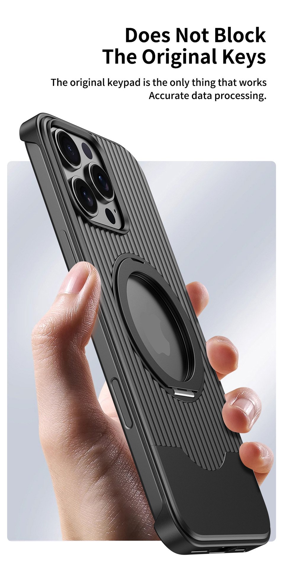 Luggage Retractable Metal Mobile Phone Case With Magnetic Bracket Suitable For iPhone 16 15 Series