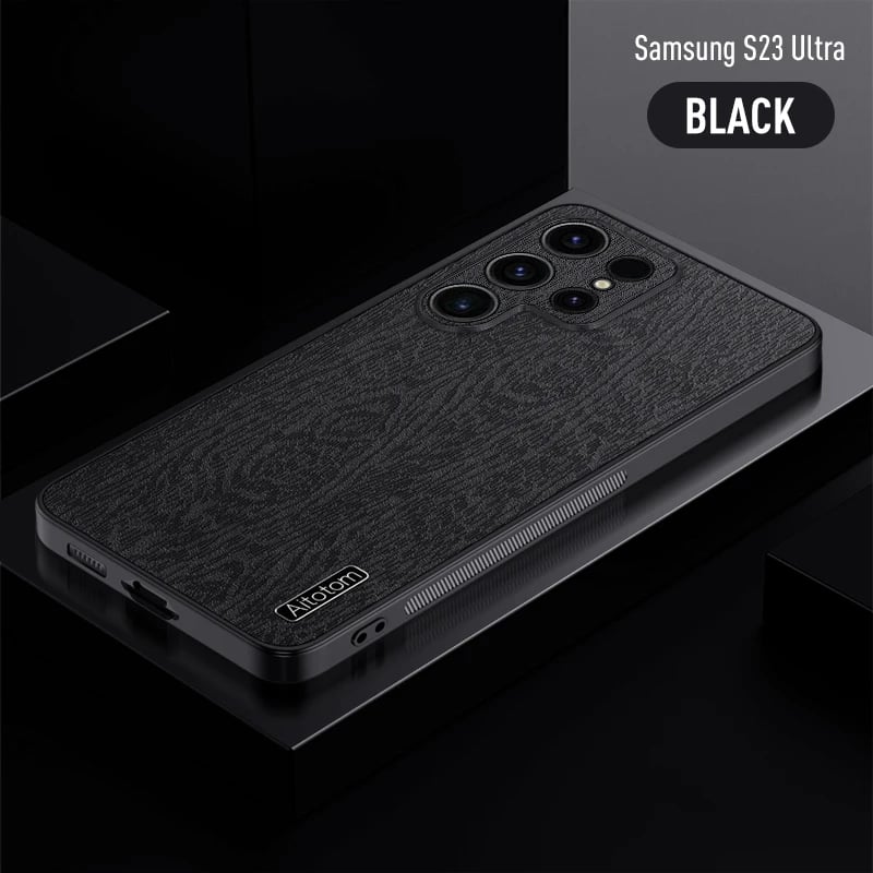 Bark Pattern Retro Business All-inclusive Protective Case For Samsung Galaxy S25 S24 S23 S22 S21 Note20 Series