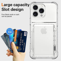 Transparent Phone Case With Photo Card Holder For iPhone 11 12 13 14 15 Series And Samsung S24 S23 Ultra