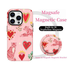 Tiger & Heart MagSafe Case for iPhone 16–12 – 38 Magnets, Optional Magnetic Stand, Dual Style