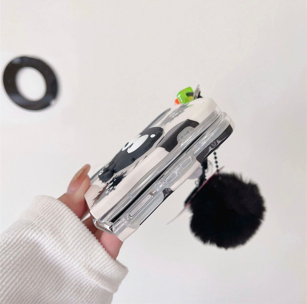 New Cartoon Cute Briquettes Twisted Edge Soft Shell Phone Case for Galaxy Z Flip 3/Galaxy Z Flip 4/Galaxy Z Flip 5/Galaxy Z Flip 6