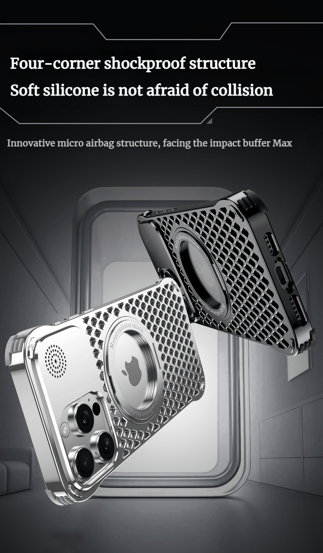 Aluminum Alloy Bracket Aromatherapy Heat Dissipation Case Suitable For iPhone 16/15/14 Series