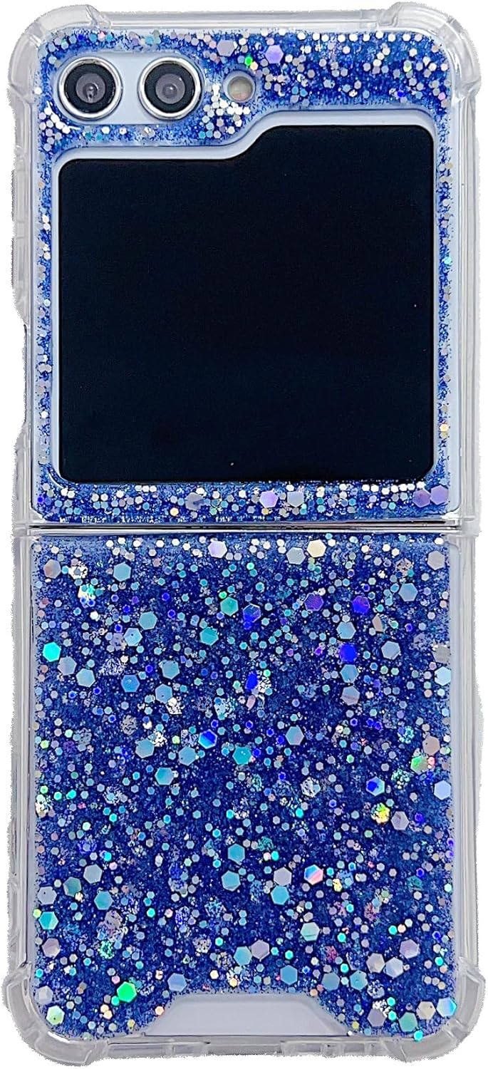 Epoxy glitter beads mobile phone case, suitable for Galaxy Z Flip 3/Galaxy Z Flip 4/Galaxy Z Flip 5/Galaxy Z Flip 6