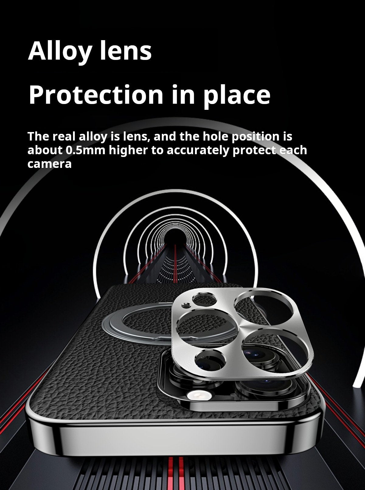 Genuine Togo Cowhide Leather Magsafe Case For iPhone 16 15 14 Series Ring Bracket Cover