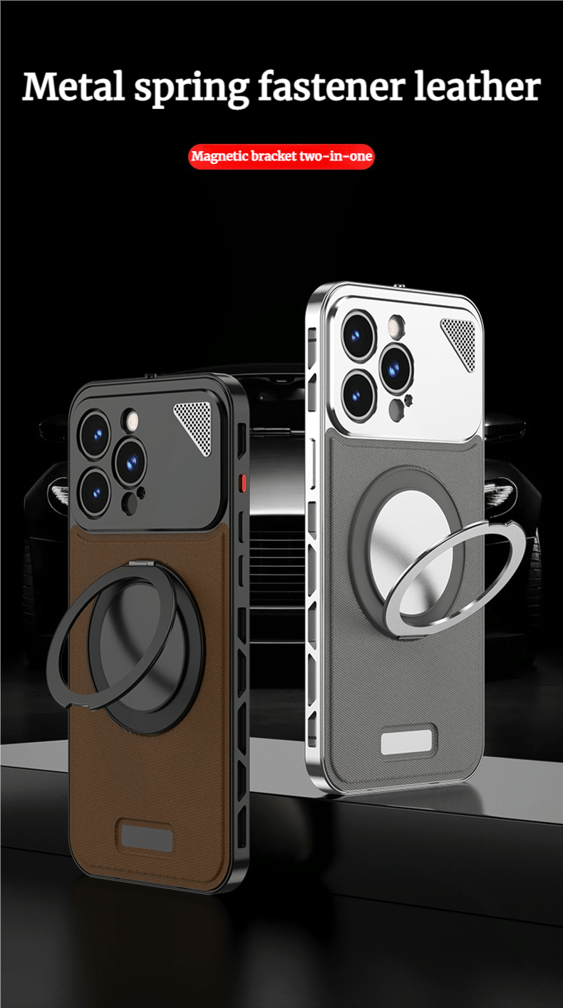 SentimentvalueTM Metal Magnetic Leather Case For iPhone 16/15/14/13 Series