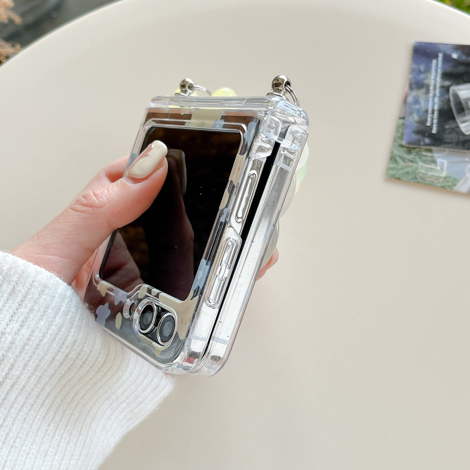 Pink and Yellow Flower Protective Case With Quicksand Stand For Galaxy Z Flip 3/Galaxy Z Flip 4/Galaxy Z Flip 5/Galaxy Z Flip 6