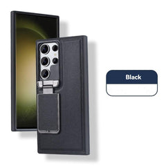 SentimentvalueTM Leather Phone Case For Samsung Galaxy S25 S24 Ultra and Samsung Galaxy S23 Series, Square Bracket Lens Flip Cover Anti-Drop Protective Cover