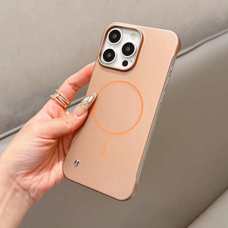 SentimentvalueTM Ultra-thin Frosted Borderless Magnetic Thin Ring Mobile Phone Case Suitable For iPhone 16/15/14/13/12 Series