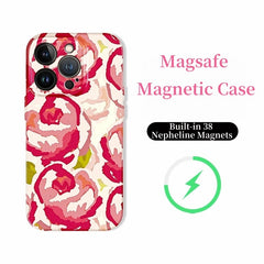 Floral MagSafe Case For iPhone  – 38 Magnet Design, Glossy Print, Two Style Options