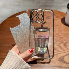 💥Hot Sale $9.99💥Cubic Quicksand Cup for Apple 15 Phone Case Gradient Glitter iPhone 14 Pro Electroplating Drop Protection Case