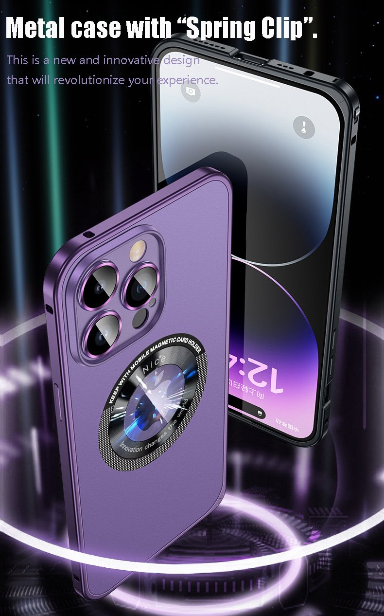 Magnetic Power Safety Metal Phone Case