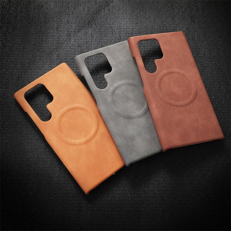 Leather Magnetic Ultra-thin Sweat-proof Phone Case For Samsung Galaxy S23 S24 Ultra