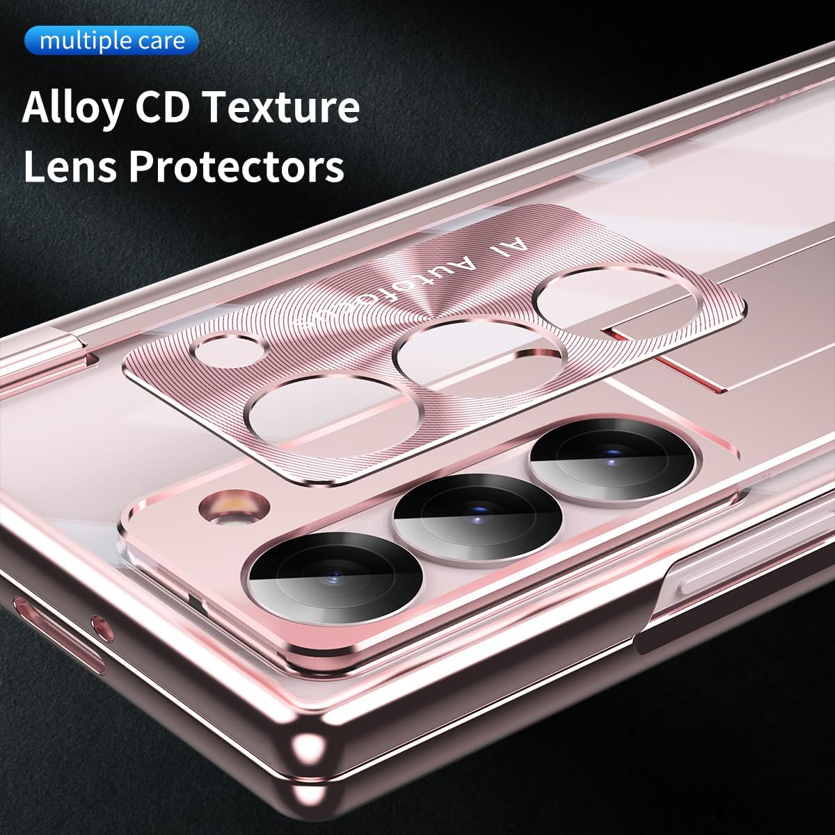 Suitable For Galaxy Z Fold 3/Galaxy Z Fold 4/Galaxy Z Fold 5/Galaxy Z Fold 6 | Transparent Case Phone Case with Pen Holder & Pen