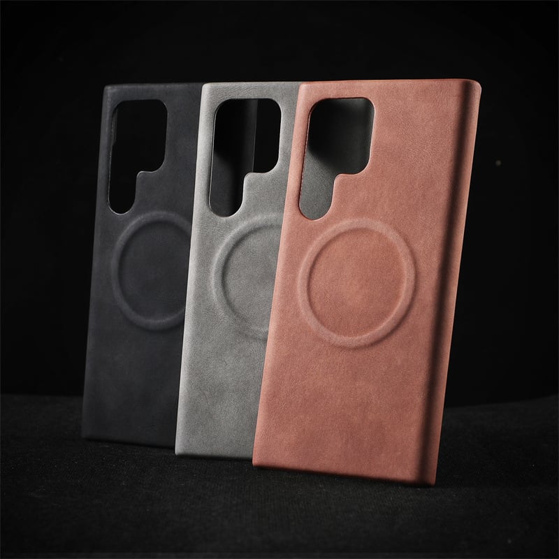 Leather Magnetic Ultra-thin Sweat-proof Phone Case For Samsung Galaxy S23 S24 Ultra
