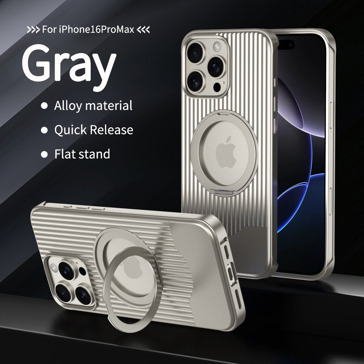 Luggage Retractable Metal Mobile Phone Case With Magnetic Bracket Suitable For iPhone 16 15 Series