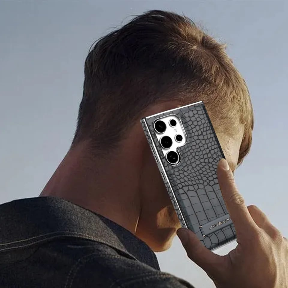 SentimentvalueTM Leather Phone Case, Premium Crocodile Leather Texture Magnetic Stand Phone Case For Samsung Galaxy S25 S24 S23 Series