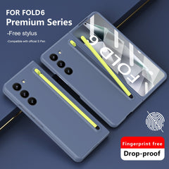 New Processes Anti-fingerprint protective case For Galaxy Z Fold 3/Galaxy Z Fold 4/Galaxy Z Fold 5/Galaxy Z Fold 6 S-Pen Case