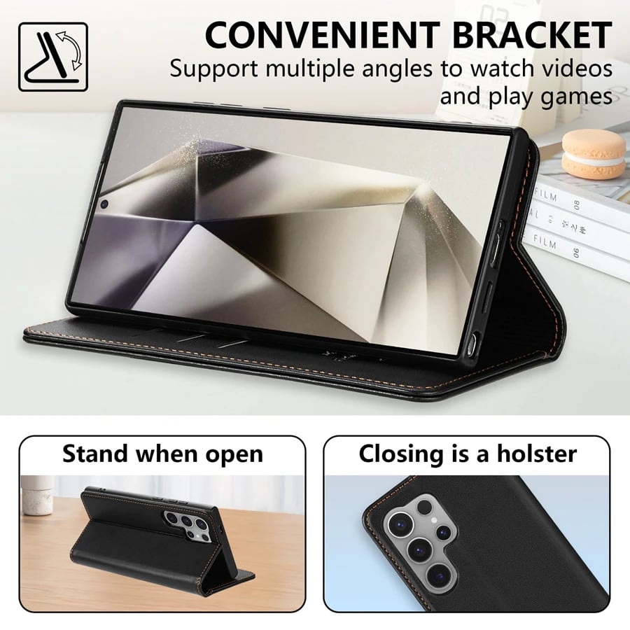 Flip Wallet Card Case for Galaxy S24/S23/S22/S21/S20/S10 Series