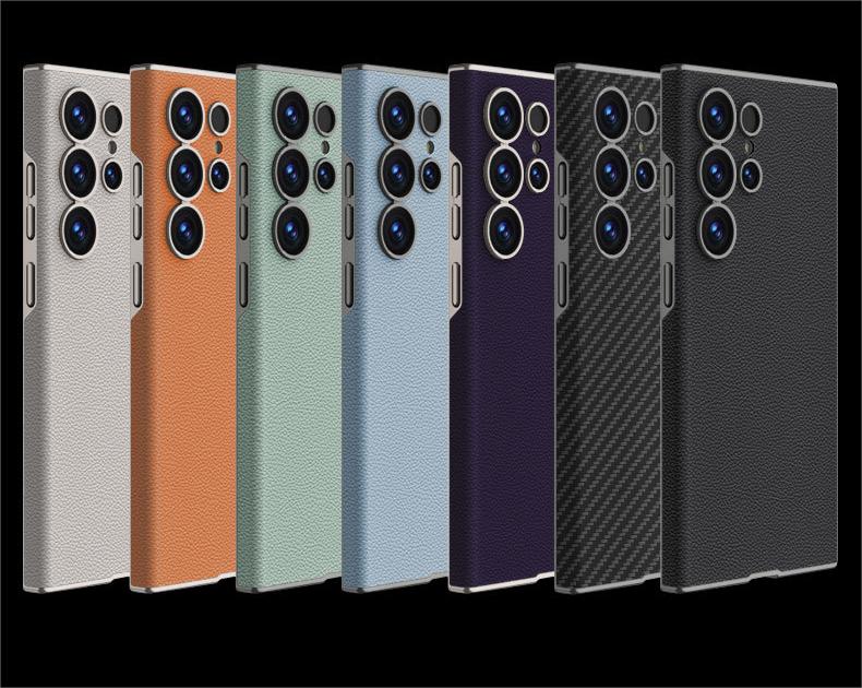 Skin-Feeling Plain Leather Full-Edge Curved Case For Galaxy S25 Ultra, Drop-Proof And Thin Mobile Phone Case(Only Case)